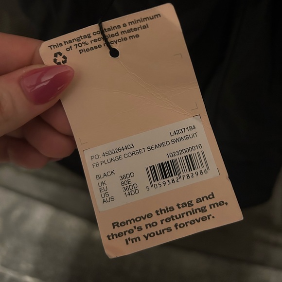 Black one piece swimsuit - Picture 2 of 3